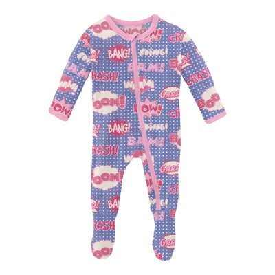 Kickee Pants Print Footie with Zipper