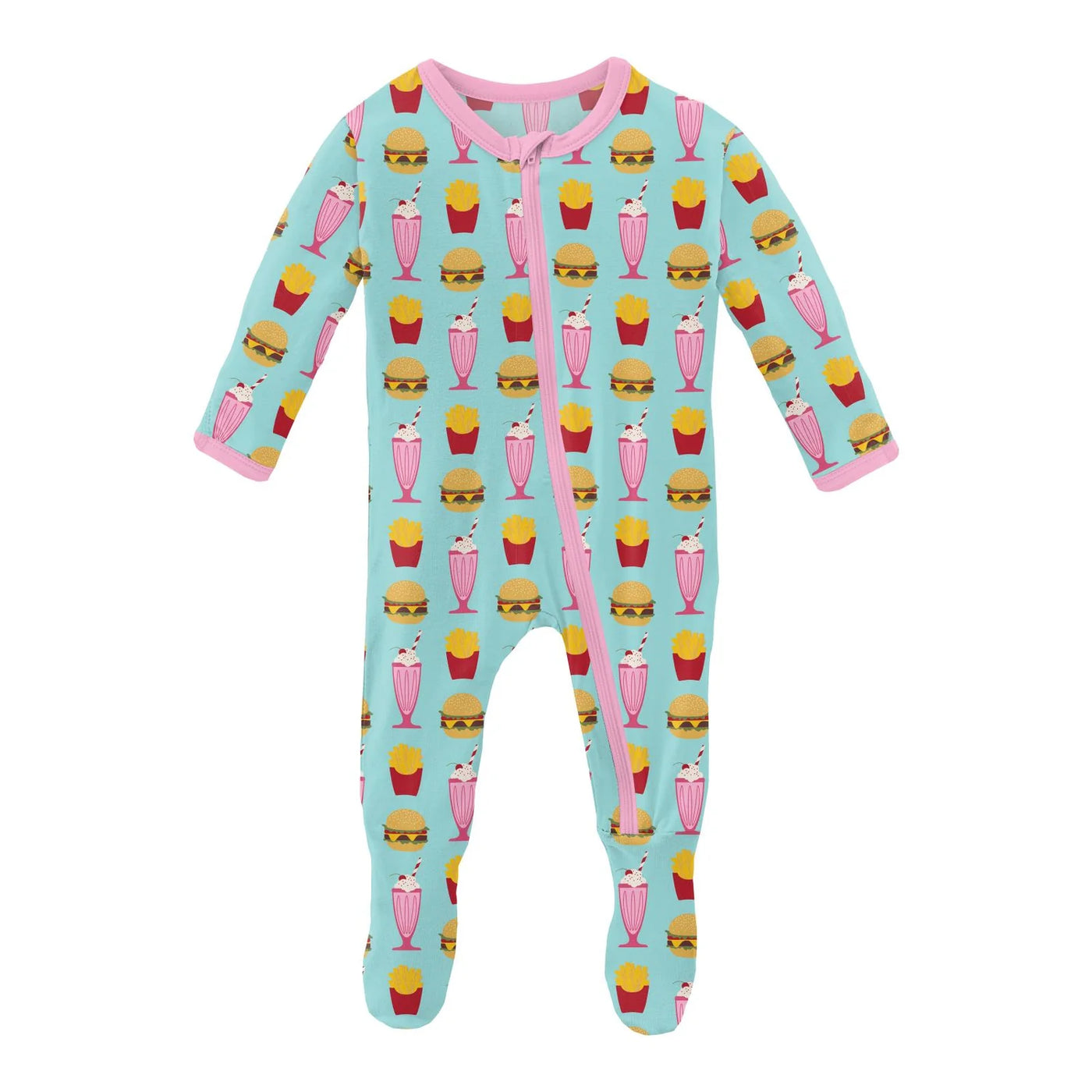 Kickee Pants Print Footie with Zipper