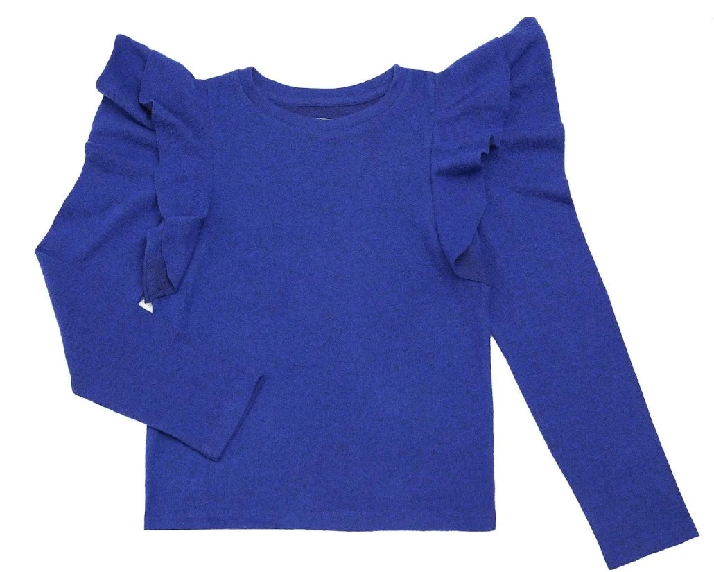 Mia New York Cobalt Flutter Sleeve Sweater