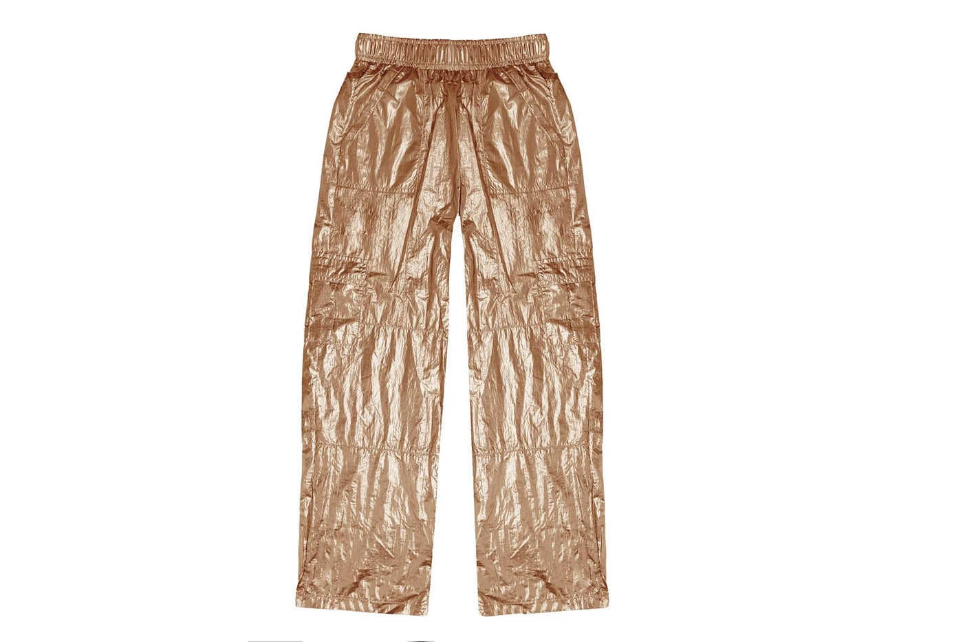 Mia New York Metallic Gold Cargo Pants