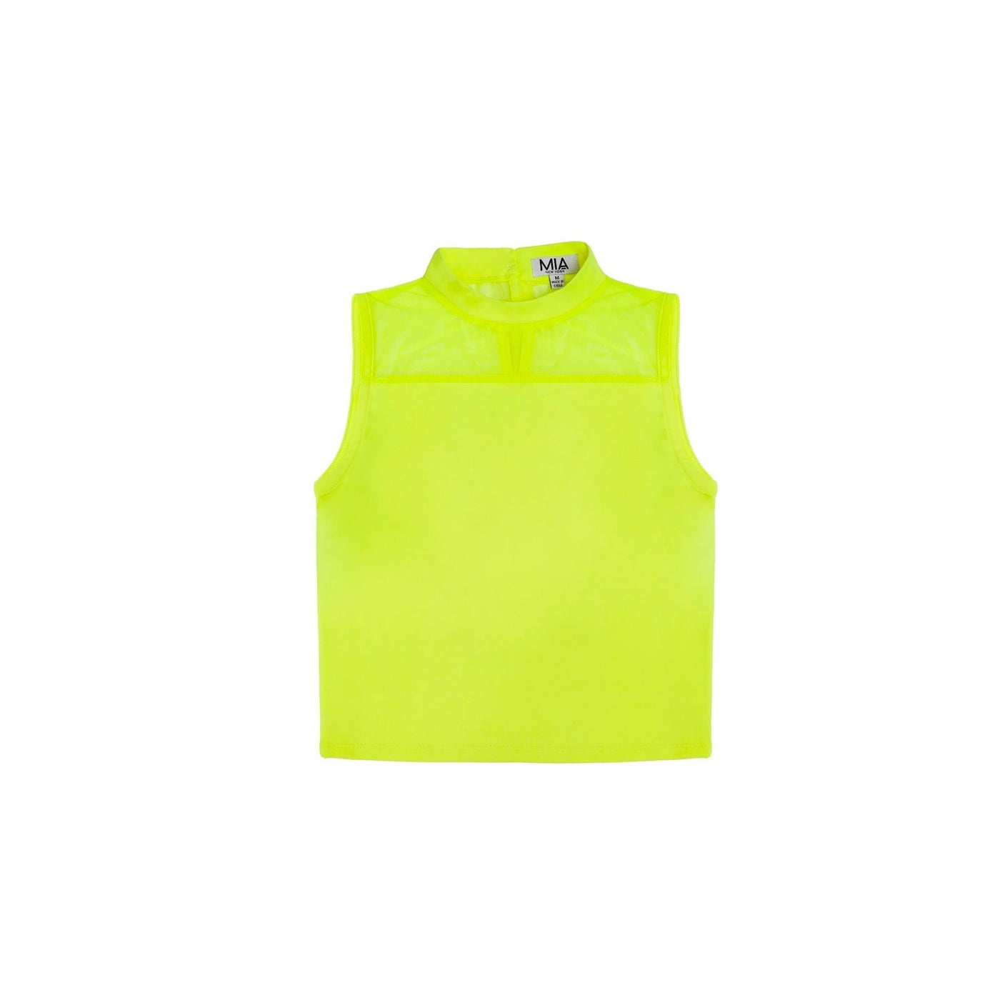 Mia New York Lime Powermesh Top