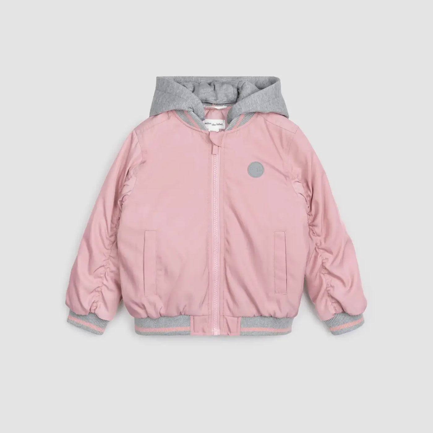 Miles "Grey and Pink" Hooded Jacket