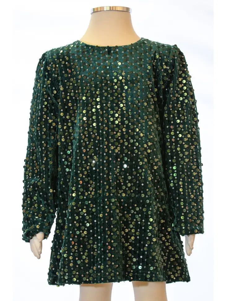 ML Kids Emerald Sequin Dress
