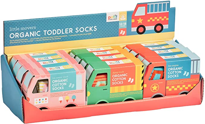 Petit Collage Organic Toddler Little Movers Socks + More Options