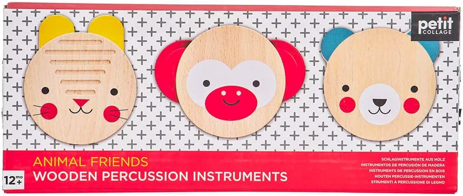 Petit Collage Animal Friends Wooden Percussion Instruments