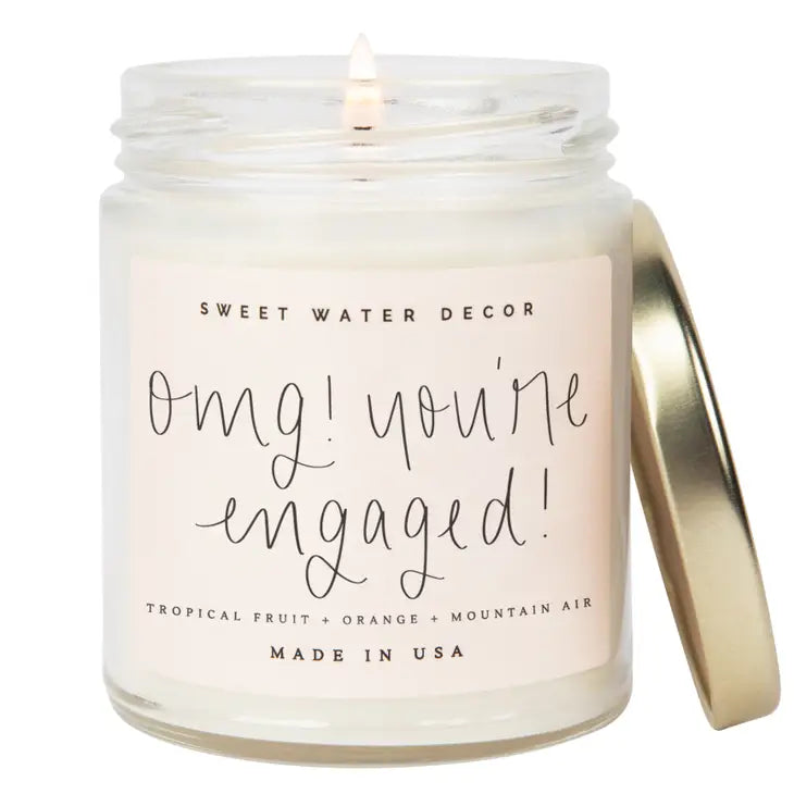 Sweet Water Decor OMG! You're Engaged Candle
