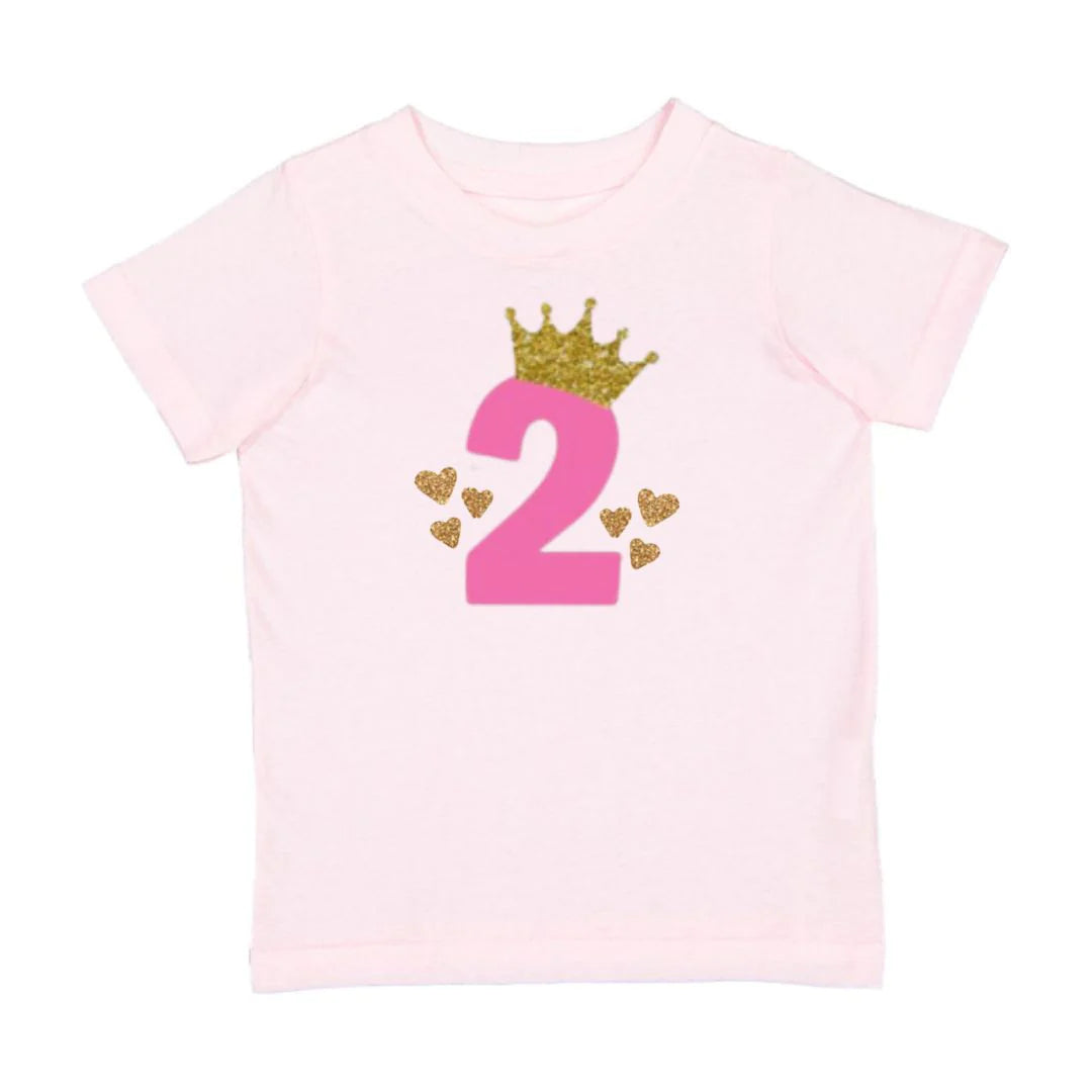 Sweet Wink 2nd Birthday Girl Princess Short Sleeve Shirt