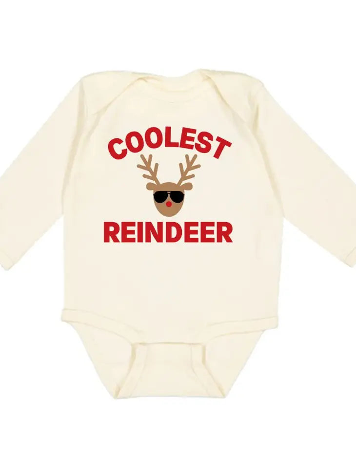 Sweet Wink Coolest Reindeer Christmas LS Bodysuit
