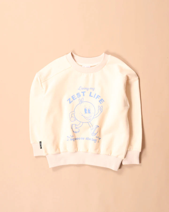 Tiny Tribe Living My Zest Life Drop Shoulder Sweat