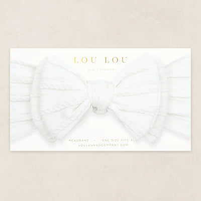 Lou Lou + Co Cable Knit Headband

White