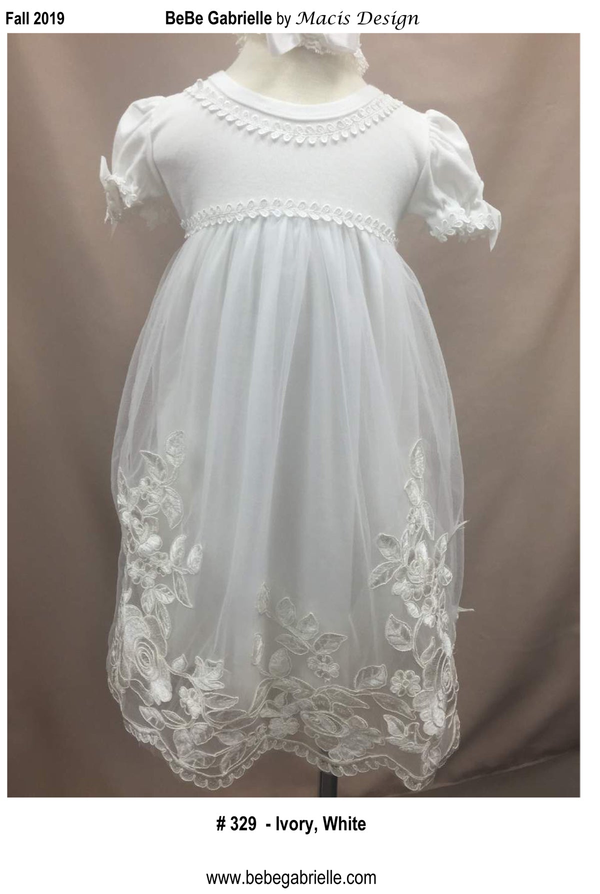 Macis Christening Gown Ivory Size  PRE-A