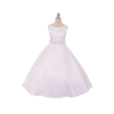 Long Satin Communion Dress