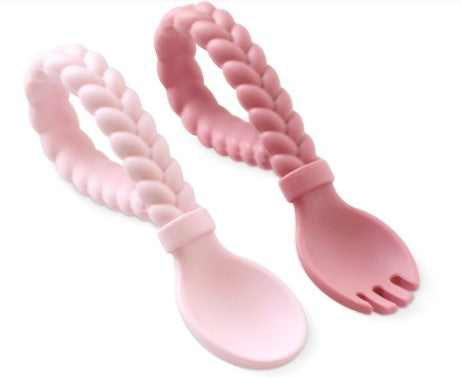 Itzy Ritzy Sweetie Spoon + Fork Set Pink