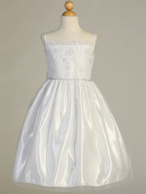 Corded Embroidery on Tulle w/ Sequins Communion Dress  SP160