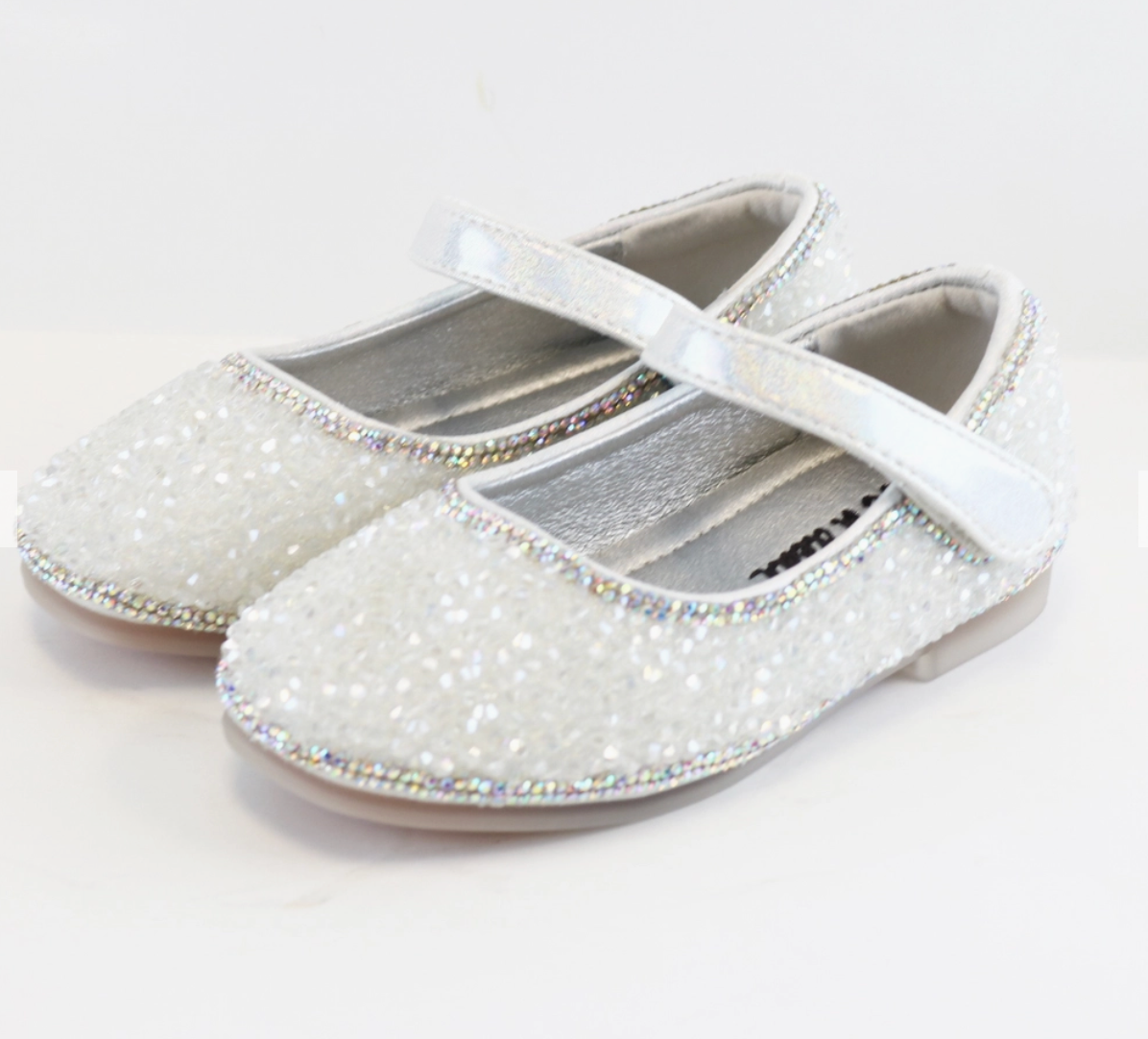 Clear Stone Flat Shoes