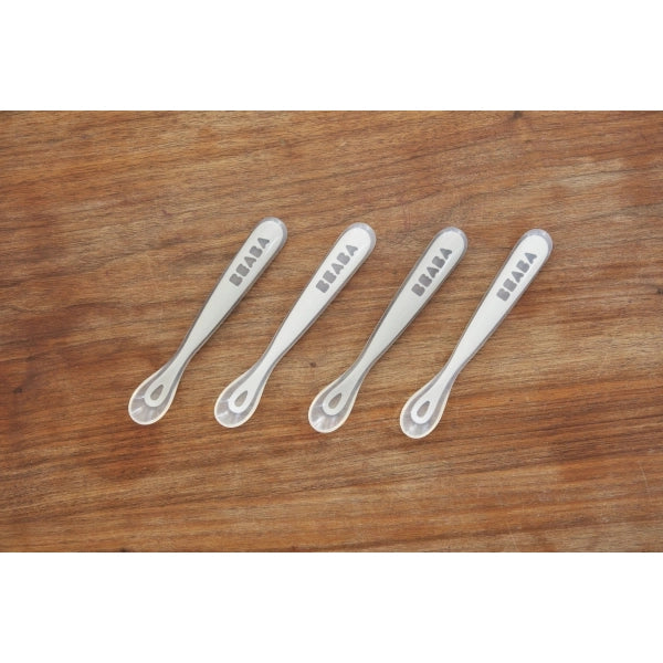 Beaba Silicone Spoons 4 Pack  Cloud