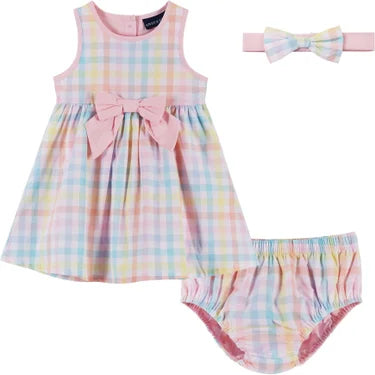 Andy & Evan Plaid Sundress and Bloomer Set