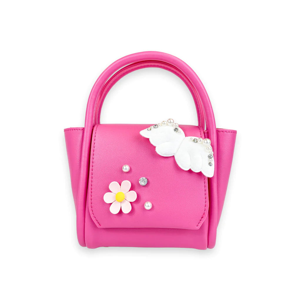 Doe a Dear Angel Wings & Charms Leather Purse
