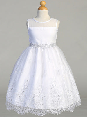 Embroidered Organza w/ Sequins Communion Dress  SP180