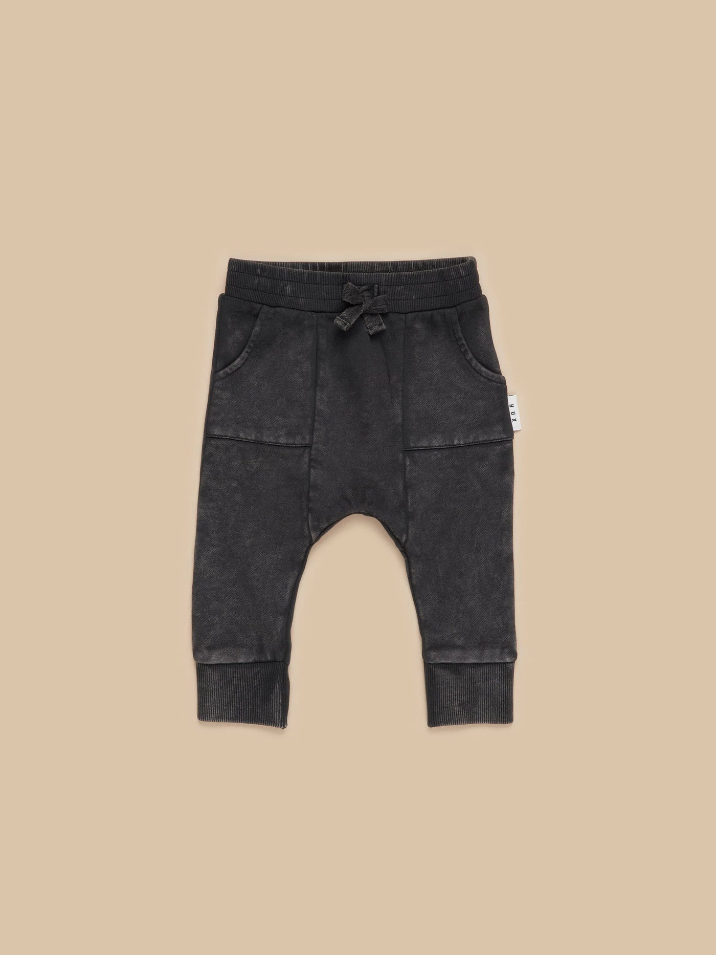 HuxBaby Vintage Black Pocket Drop Crotch Pant