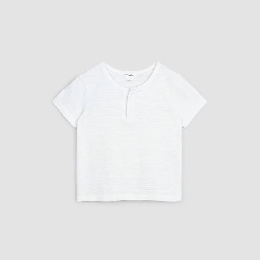 Miles Textured Slub Jersey Henley