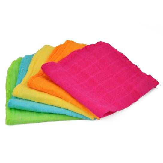 Green Sprouts Muslin Face Cloths 5 Pack Pink