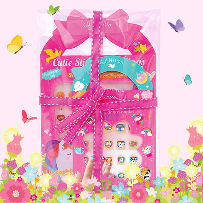 Girl Nation Cutie Stick-On Earring and Nail Sticker Gift Set