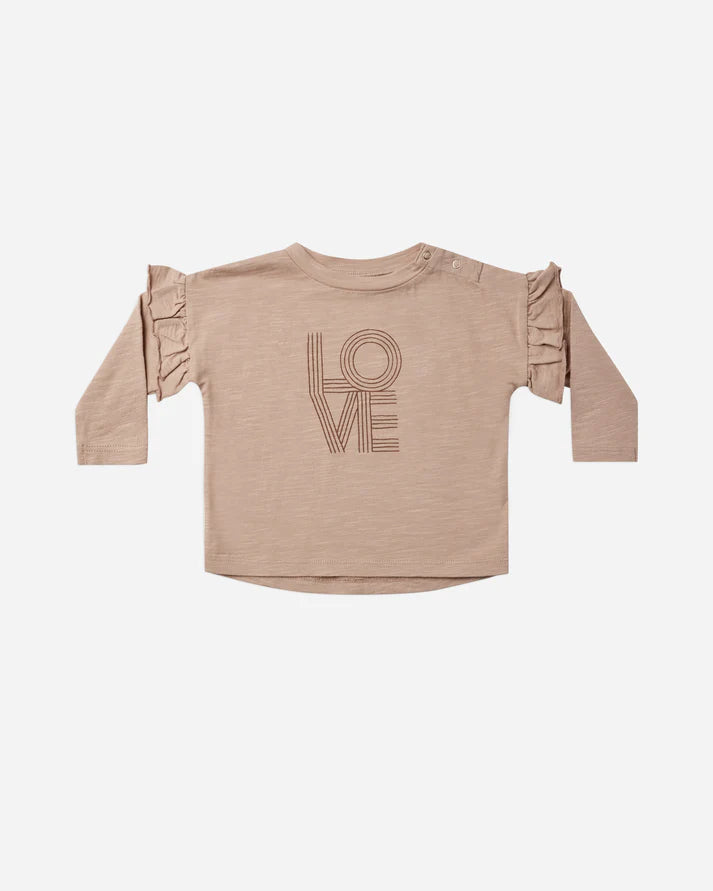 Rylee + Cru Ruffle Long Sleeve Tee