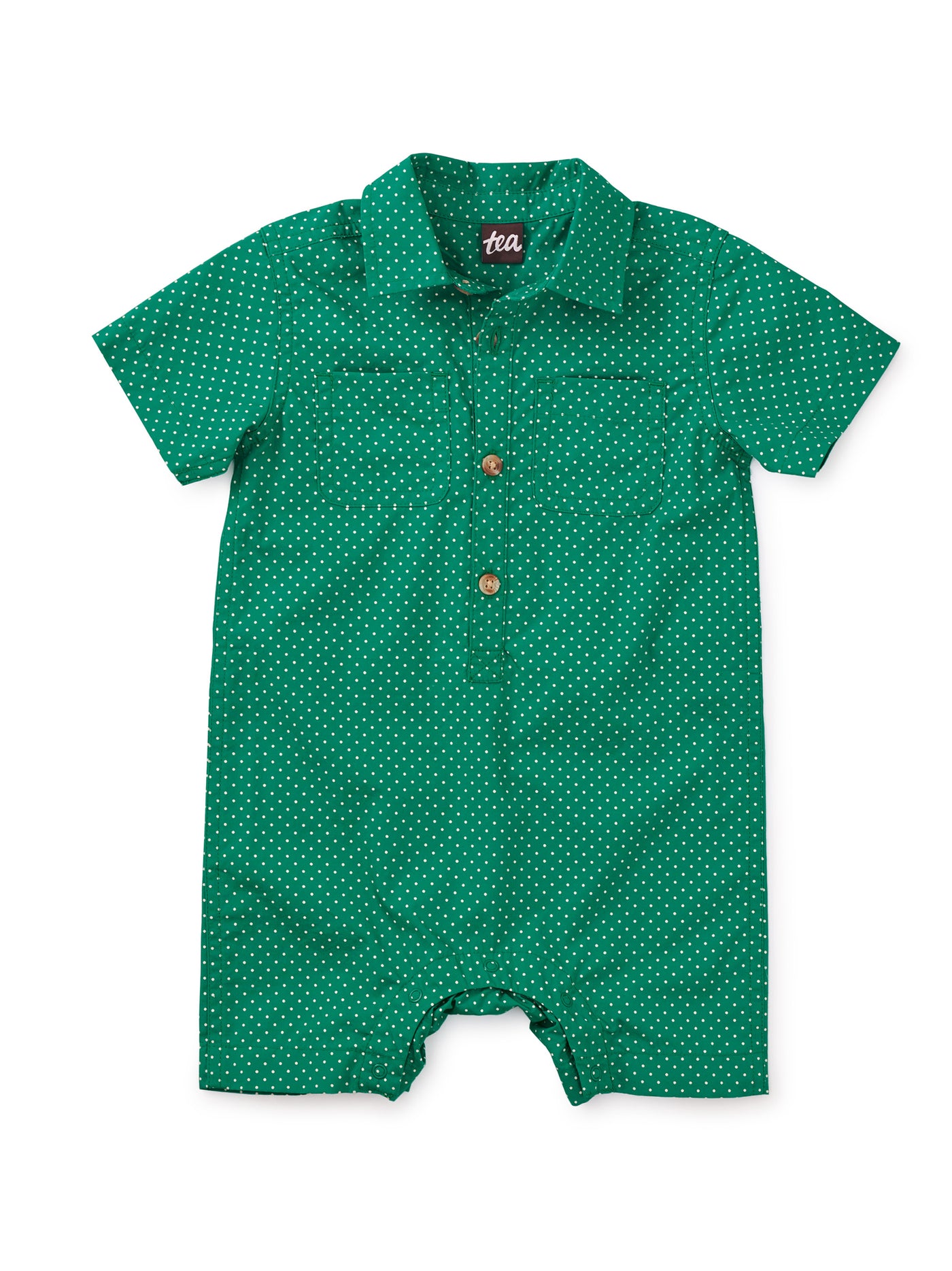 Tea Collection Buttoned Baby Romper
